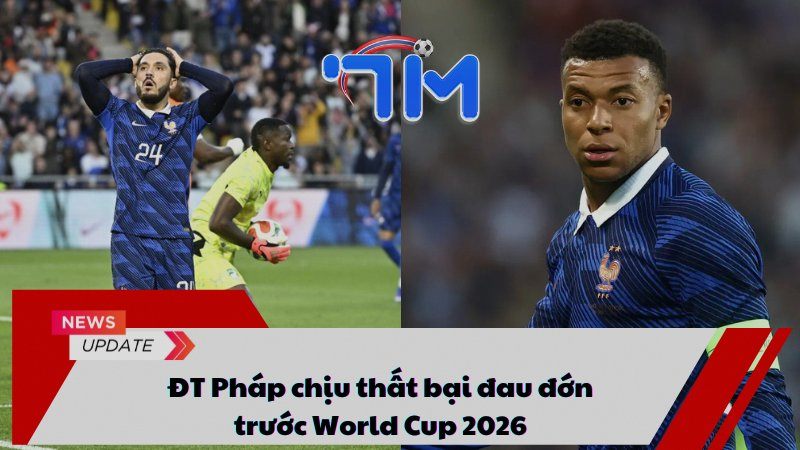 ĐT Pháp chịu thất bại đau đớn trước World Cup 2026